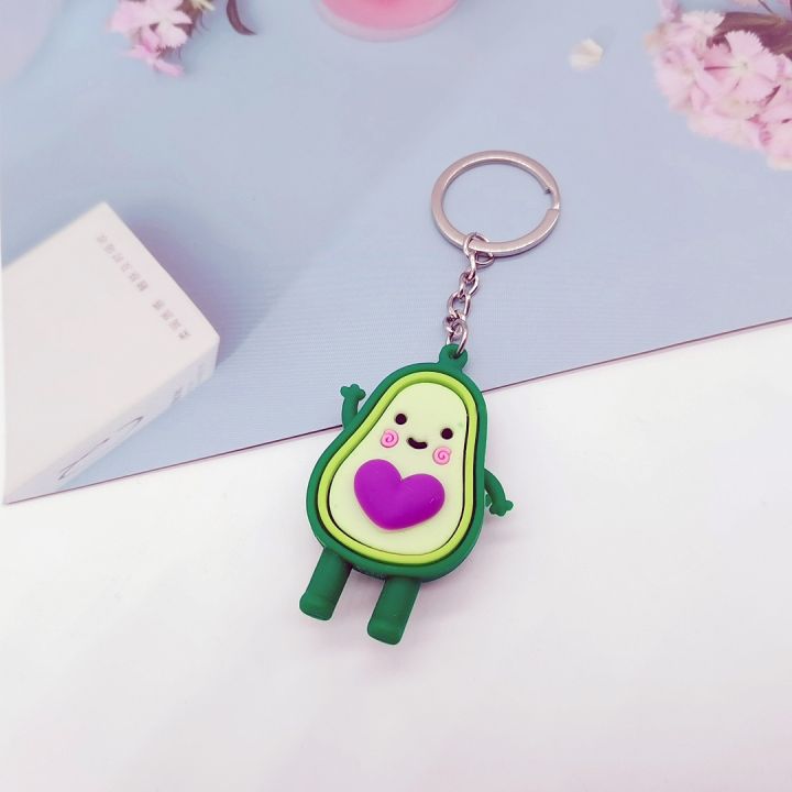 yf-1pc-cartoon-avocado-chain-for-pendant-figure-charms-chains-jewelry-silicone-keychain