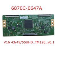 6870C-0647A V16 434955UHD_TM120_v0.1 lg tv t con board 6870c0647a V16434955UHDTM120v01 6870c 0647a logic board tv card good test