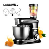 Candmill เครื่องปั่นเค้ก Pengaduk Adonan ที่ตีไข่ครีมอเนกประสงค์6สปีด6.5L 220เครื่องทำขนมปัง