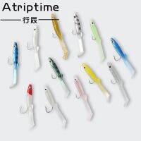 【cw】 6pcs/lot Fishing Eel white Soft Baits with hook 8cm 2.3g Small Artificial bait Pesca Leurre