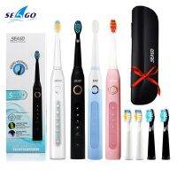 HOKDS Seago Electric Sonic Toothbrush Timer 507 USB Rechargeable Waterproof  Electronic Tooth Brushes Replacement Heads For Adults