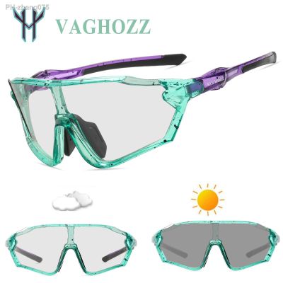 VAGHOZZ Brand New Photochromic Cycling Sunglasses Outdoor UV400 Glasses Men Women Sport Eyewear MTB Bike Bicycle Goggles