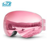 Kids Ski Glasses OTG glasses Anti fog 100 UV Protection for Boys girls Children and Teenagers Helmets Compatible Any Helmet