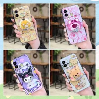 Original glisten Phone Case For Tecno POP6/POP6 Lite foothold Anti-knock Back Cover Cartoon Dirt-resistant Durable TPU