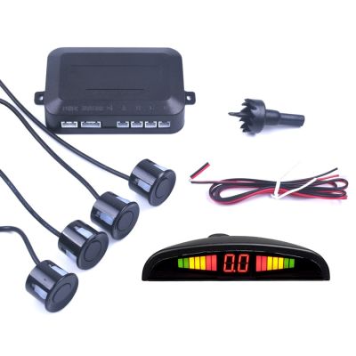Car Auto Parktronic LED Parking Sensor With 4 Sensors Reverse Backup Car Parking Radar Monitor Detector System Backlight Display Alarm Systems  Access