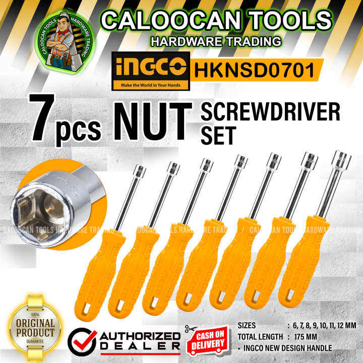 INGCO 7pcs Nut Screwdriver Set (HKNSD0701) CALOOCAN TOOLS Lazada PH