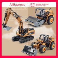 1/50 Scale Alloy Forklift Toy Car Simulation Engineering Vehicle Excavator Bulldozer Road Roller Mixer Truck Model Children