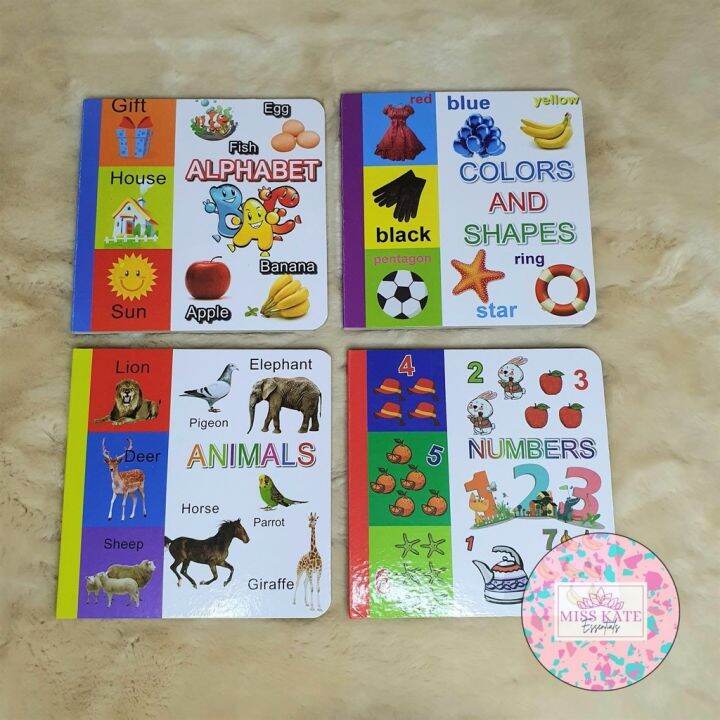 HARDBOUND Educational Baby Learning Books Alphabet Numbers Shapes ...