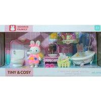 T.P. TOYS TINY&amp;COSY ตุ๊กตากระต่าย พร้อมเซ็ทห้องน้ำ   สำหรับ บ้านกระต่าย Happy Family