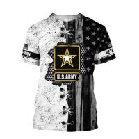 2023 Customized Fashion High Quality Veteran Us Army in My Heart 3d Shirts for Men Bw T-shirt ，Contact the seller for personalized customization