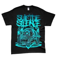 ผู้ชายที่โดดเด่นที่สุด [unisex] TShirt ผ้าฝ้าย100 gildan พร้อมสต็อก VINTAGE band TShirt ฆ่าตัวตาย Silent