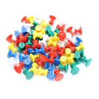 Set of 60pcs Large Decorative Thumb Tacks for Cork Board Plastic I-shaped Push Pins Home Wall Decoration Party Supplies Y3NC Clips Pins Tacks