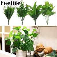 【Feelife】Artificial Leaf สาขา,ต้นยูคาลิปตัสจำลองพืช,บ้านตกแต่งพลาสติกช่อดอกไม้ขนาดใหญ่,สีเขียวจำลองสไตล์เพิ่มเติม