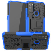 เคส Alcatel 3L 2021 กรณีนาฬิกาพีซีสุดหรู + TPU Stand Armor กรณีกันกระแทก