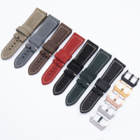 26มิลลิเมตรแฮนด์เมดย้อนยุคของแท้ Nubuck หนัง Watch Bands เหมาะสำหรับพรรณรายสายผู้ชายสายนาฬิกาข้อมือโลหะหัวเข็มขัดอุปกรณ์เสริมข้อมือวง