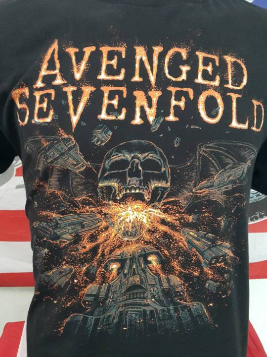 เสื้อยืดวินเทจ-เสื้อวงดนตรีร็อคavenged-sevenfol-ชาวอเมริกัน-งานแท้