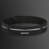 Universal Ultra-thin Belt Sports Running Waist Bag Portable Outdoor Gym Bags Mens Belt Bag Phone Pouch Three Zipper Fanny Packs