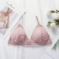 Sexy Floral Lace Bra Top For Women Push Up Female Lingerie breathable Bralette Removable Pad Thin Fashion New Wireless Bras