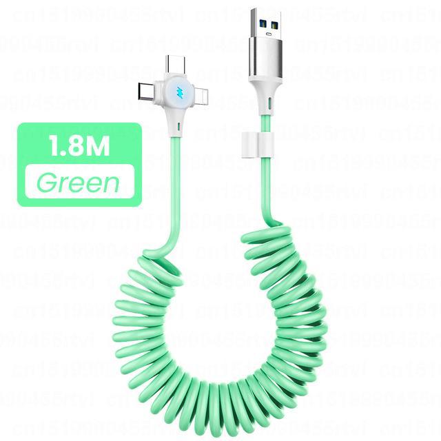 5a-3in1-1-8เมตรแบบสปริงสายชาร์จ-usb-a-ถึง-micro-c-สำหรับสายข้อมูล-iphone-ที่ชาร์จความเร็วสูง-huawei-xiaomi-sansung