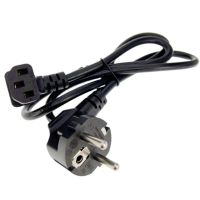 Angled C13 Computer EU Power Cable European Type F Adapter Plug to IEC C13 Extension Cord For Monitor PDU Antminer Printer 1m