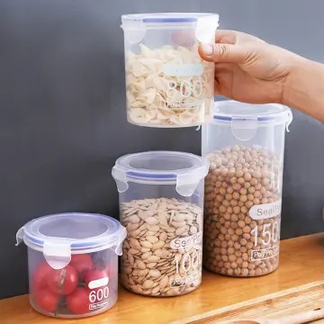 Round Sealed Jar Transparent Plastic Food Jar Fruit Flower Tea Biscuit Box  Grains Sealed Can Packaging