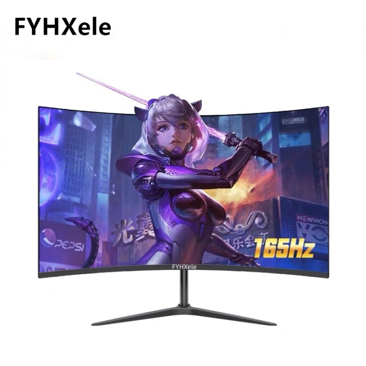 FYHXele 27 Inch Monitor 1K 165hz Curved Gaming Screen10Bit LCD VA For ...