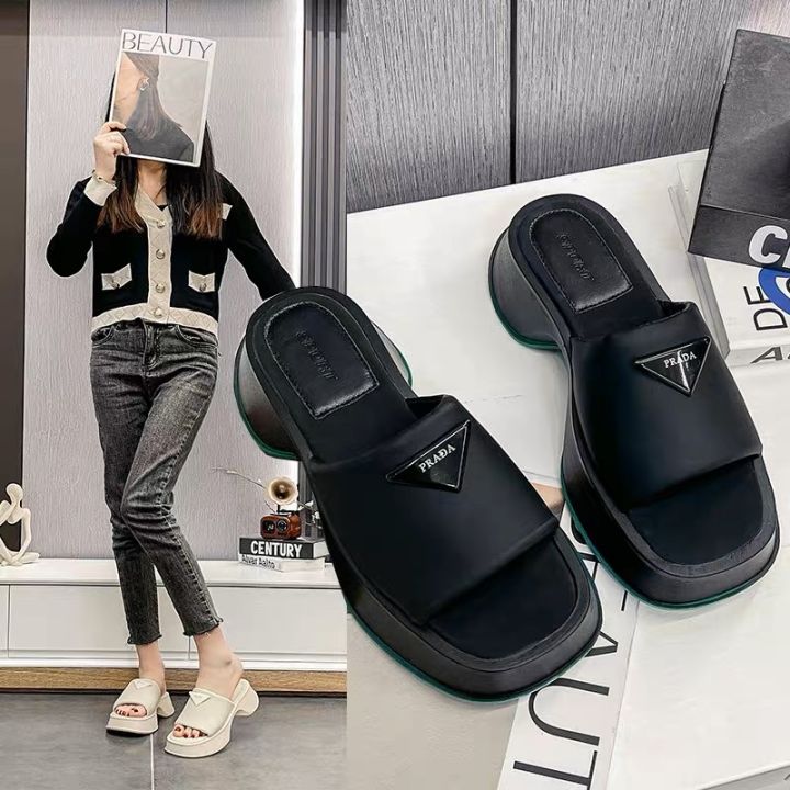 tig-tag-รองเท้าแตะ-รองเท้าแตะลิ่ม-รองเท้าส้นหนาๆ-slippers-prada-ปราดา-กันลื่นและ-น้ำหนักเบา-2023-ใหม่-tt23011311