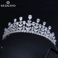 Sepj Super Luxury Beauty ประกวด Queen Tiara เครื่องประดับปูมงกุฎคุณภาพสูง AAA Cubic Zirconia Bride แถบคาดศีรษะสำหรับเจ้าสาวเครื่องประดับผม SC004