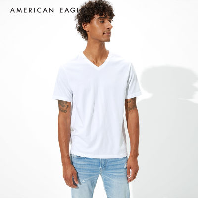 American Eagle Super Soft Icon V-Neck T-Shirt เสื้อยืด ผู้ชาย คอวี (NMTS 017-1541-100)