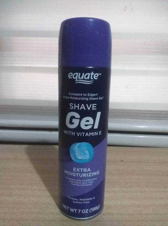 Equate shave gel with vitamin E extra moisturizing paraben free (198g)U