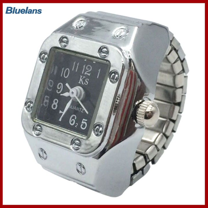 Bluelans®นาฬิกาควอตซ์แบบยืดได้สำหรับผู้หญิงทำจากอัลลอยกันสนิมปรับได้นาฬิกาคู่รัก