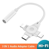 3 In 1 AUX Cable Adapter For iPhone 3.5mm Jack Headphone Audio Converter Cable Connector Splitter For Huawei Xiaomi Samsung Cables