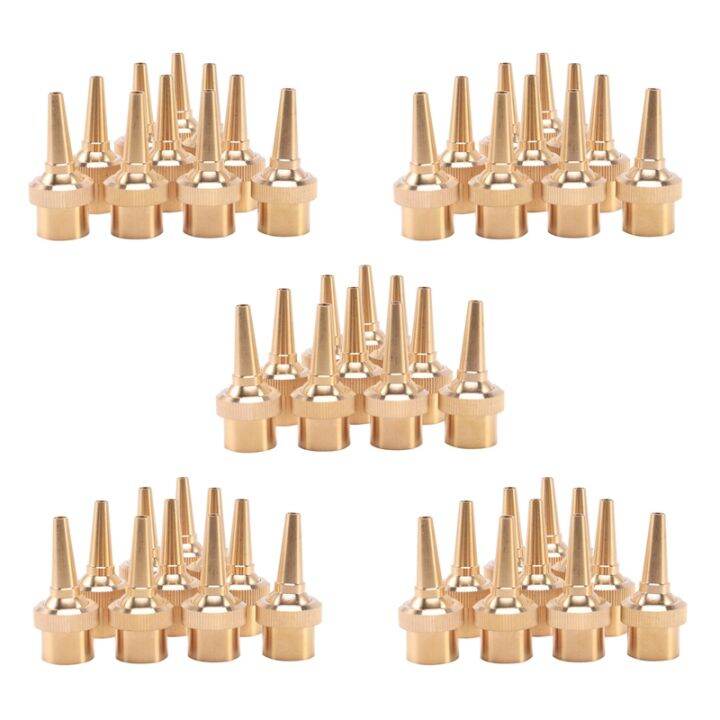 50Pcs 1/2 Inch DN15 Brass Jet Straight Adjustable Fountain Water Spray