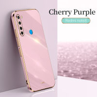 เคสสำหรับ Xiaomi Redmi Note 8กล่องโลหะชุบหรูหราสีแดงมี Note8 TPU นิ่ม6D ฝาหลังกันกระแทก