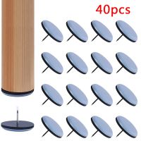 ❧✈ 40pcs Furniture Sliders Table Feet Slider Pad Floor Protector Moving Anti-abrasion Furniture Nail Self-Adhesive Chair Leg Pads