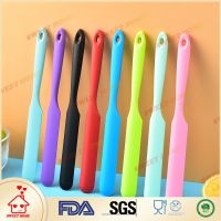 Long Handle Silicone Spatula Heat Resistant Flexible NonStick Slim Cake Cream Mixer Jars Blender Baking Batter Scraper