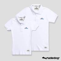 Rudedog เสื้อโปโลชาย/หญิง สีขาว รุ่น Slashing (ราคาต่อตัว)