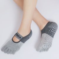 Limited Time Discounts Five Fingers Yoga Socks Silicone Anti-Slip Cotton Pilates Socks Women Backless Breathable Gym Fitness Running Dance Sports Socks