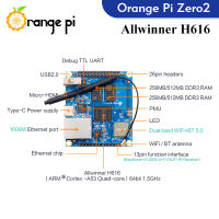 Orange Pi Zero 2พร้อมแหล่งจ่ายไฟและคอมพิวเตอร์บอร์ดเดียว1G BT5.0 WIFI Run Android10 Ubuntu Debian OS Development Board