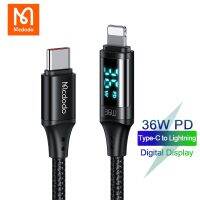 Mcdodo Type C 100W Digital Display Data Cord PD to Lightning Fast Charge Cable For iPhone 13 12 11 Pro Max iPad USB Charger Wire