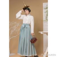 【LZ】▨✺㍿  Novo Estilo Chinês Retro Roupas Femininas Melhoradas Hanfu Colete Saia Hanfu Terno Jovem Estudante Vintage Moderno Conjunto de Roupas Hanfu