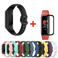 Soft Silicone Strap For Samsung Galaxy Fit 2 R220 Smart Bracelet Band Replacement For Galaxy Fit 2 R220 With Protective Film Cables