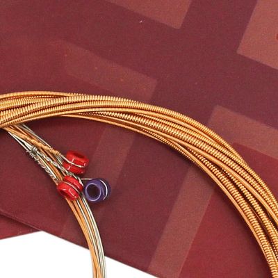 ‘【；】 6 Pieses Of Folk Guitar Strings High Carbon Hexagon Steel Core Rust-Proof Phosphor Bronze Plated Folk Strings Guitar Accessories