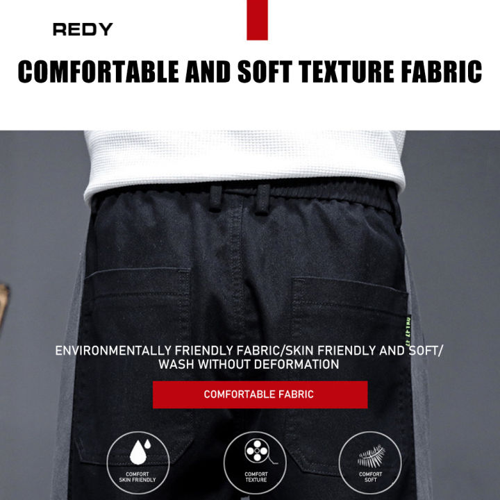 redy-กางเกงฮาเร็มขายาวผ้าเดนิมระบายอากาศที่สะดวกสบายลำลองสำหรับผู้ชาย-เหมาะสำหรับสำนักงานการเดินทางที่บ้าน