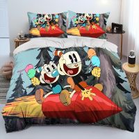 ▲☄ Cuphead and MugmanGame Gamer Comforter Bedding SetDuvet Cover Bed Set Quilt Cover PillowcaseKing Queen Size Bedding Set kids