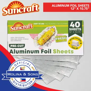 Glad Pre-Cut Pop Up Aluminum Foil Sheets For Baking, Grilling, And