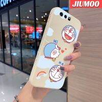 เคส JIUMOO สำหรับ Huawei P10 Plus เคสลายการ์ตูนแฮปปี้โดราเอมอนดั้งเดิมทรงสี่เหลี่ยมลายขอบซิลิโคนของเหลวแบบนิ่มเคสป้องกันกล้องคลุมทั้งหมดเคสฝาหลังเคสนิ่ม