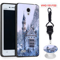 มาใหม่ล่าสุด VIVO Y21/Y22 // เคสเคสสำหรับ VIVO โทรศัพท์ Y25ซิลิโคนนิ่มขาตั้งโทรศัพท์ลวดลายและเชือก