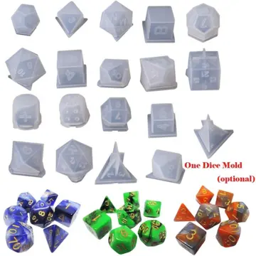 7 Shapes Dice Fillet Square Triangle Dice MoldCrystal Epoxy Mold Kit Dice  Digital Game Silicone Mould Art Craft - AliExpress