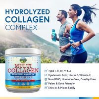 Terranics Multi Collagen Powder Type I II III V X with Biotin Vitamin C Hyaluronic Acid, Paleo &amp; Keto Friendly